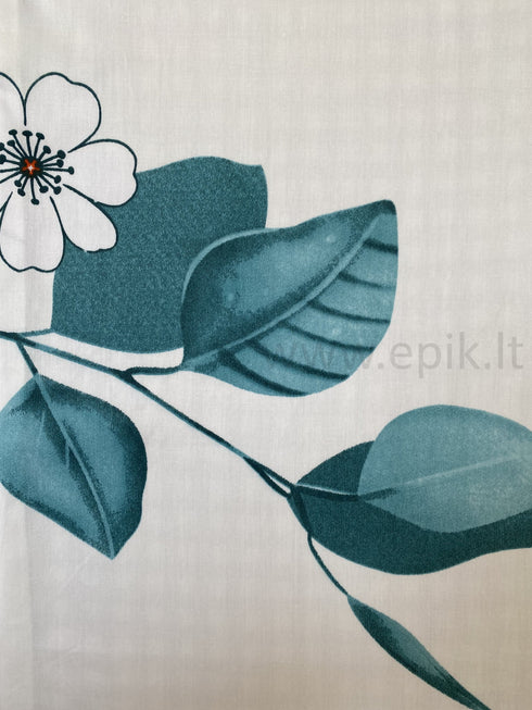 Satino medvilnės patalynės komplektas "White Violet"